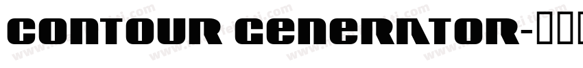 Contour Generator字体转换
